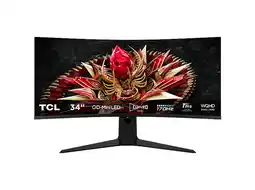 MediaMarkt Tcl 34r83q Qd-mini Led Gaming Monitor - 34 Inch Wqhd 3440 X 1440 Ahva (advanced Hyper-viewing Angle) aanbieding