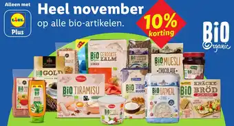 Lidl Op alle bio-artikelen aanbieding