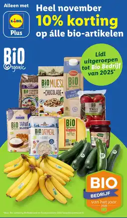 Lidl Op álle bio-artikelen aanbieding