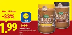 Lidl 100% Pindakaas aanbieding