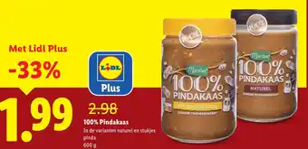 Lidl 100% Pindakaas aanbieding