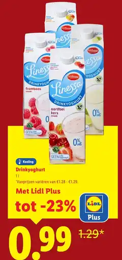 Lidl Drinkyoghurt aanbieding