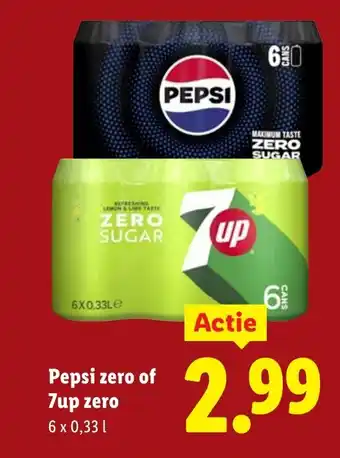 Lidl Pepsi zero of 7up zero aanbieding