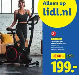 Lidl Christopeit Sport Hometrainer AL 1000 aanbieding