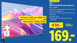 Lidl Chiq 40 inch Full HD LED Smart Google TV L40M9V aanbieding