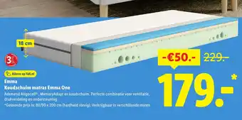 Lidl Emma Koudschuim matras Emma One aanbieding