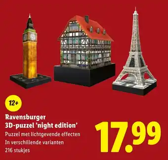 Lidl Ravensburger 3D-puzzel 'night edition' aanbieding