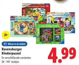 Lidl Ravensburger Kinderpuzzel aanbieding