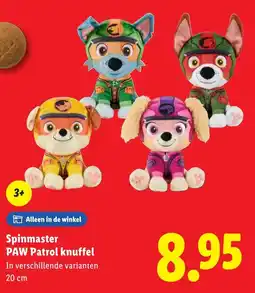 Lidl Spinmaster PAW Patrol knuffel aanbieding