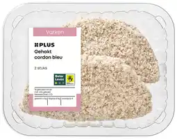 PLUS PLUS Gehakt cordon bleu 2 stuks aanbieding