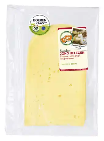 PLUS GIJS Boerenkaas jong belegen 48+ plakken aanbieding