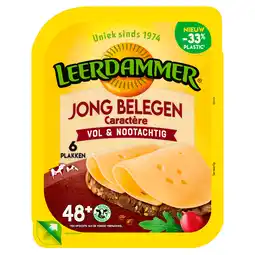 PLUS Leerdammer Jong belegen caractère 48+ plakken aanbieding