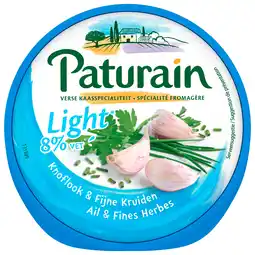 PLUS Paturain Roomkaas knoflook fijne kruiden light aanbieding