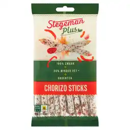 PLUS Stegeman Plus Chorizo sticks aanbieding