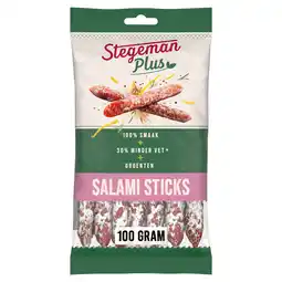 PLUS Stegeman Plus salami sticks aanbieding