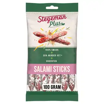 PLUS Stegeman Plus salami sticks aanbieding