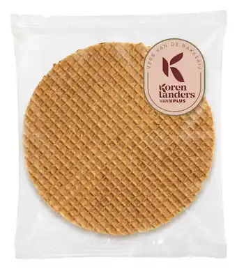 PLUS PLUS Korenlanders Stroopwafel XL naturel aanbieding