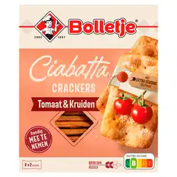 PLUS Bolletje Ciabatta Tussendoorcracker Tomaatkruid aanbieding
