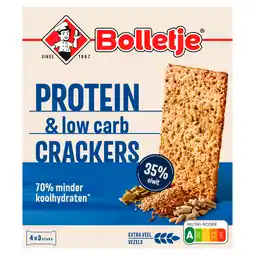 PLUS Bolletje Crackers protein low carb aanbieding