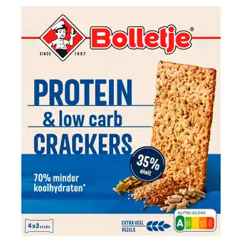 PLUS Bolletje Crackers protein low carb aanbieding