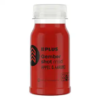 PLUS PLUS Vers shot gember aardbei (mild) aanbieding