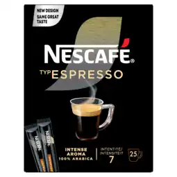 PLUS Nescafe Oploskoffie espresso - 25 zakjes aanbieding