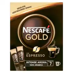 PLUS Nescafe Oploskoffie espresso - 25 zakjes aanbieding