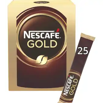 PLUS Nescafe Gold oploskoffie - 25 zakjes aanbieding