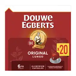 PLUS Douwe Egberts Lungo original koffiecups voordeelpak aanbieding