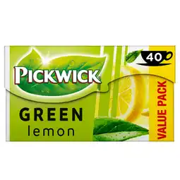 PLUS Pickwick Lemon groene thee voordeelpak aanbieding