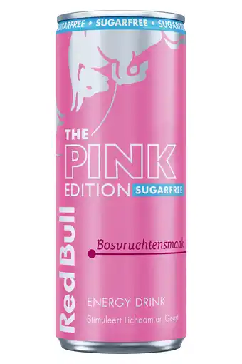 PLUS Red Bull Energy drink pink edition suikervrij aanbieding