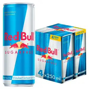 PLUS Red Bull Energy drink suikervrij 4-pack aanbieding