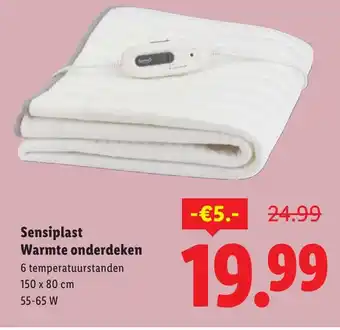 Lidl Sensiplast Warmte onderdeken aanbieding
