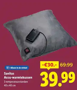Lidl Sanitas Accu-warmtekussen aanbieding