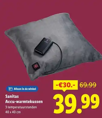 Lidl Sanitas Accu-warmtekussen aanbieding