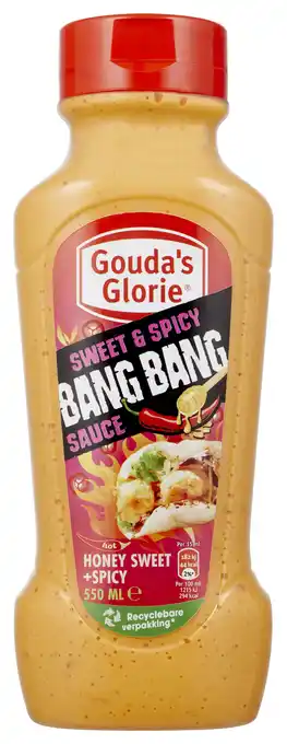 PLUS Gouda's Glorie Snacksaus Spicy Bang Bang aanbieding