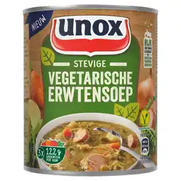 PLUS Unox Vegetarische Erwtensoep aanbieding