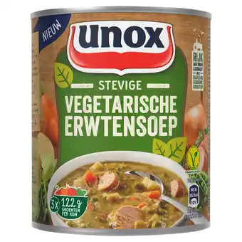 PLUS Unox Vegetarische Erwtensoep aanbieding