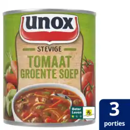 PLUS Unox Stevige soep tomaten groenten aanbieding