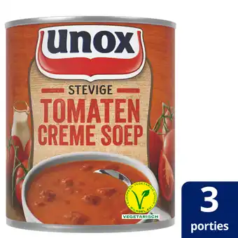 PLUS Unox Soep in Blik Tomatencrème Soep aanbieding