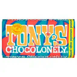PLUS Tony's Chocolonely Melk karamel, zeezout, pretzel, nougat aanbieding