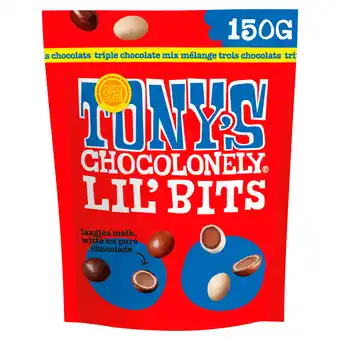 PLUS Tony's Chocolonely Lil'bits triple chocolate mix aanbieding