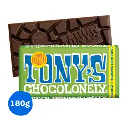 PLUS Tony's Chocolonely Chocolade Puur amandel zeezout aanbieding