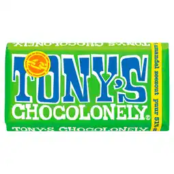 PLUS Tony's Chocolonely Chocolade Puur amandel zeezout aanbieding