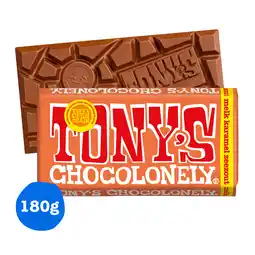 PLUS Tony's Chocolonely Chocolade Melk Karamel Zeezout aanbieding