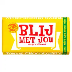 PLUS Tony's Chocolonely Melk Noga Liefde aanbieding