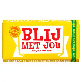 PLUS Tony's Chocolonely Melk Noga Liefde aanbieding
