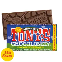 PLUS Tony's Chocolonely B&J Donkere melk brownie aanbieding
