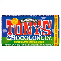 PLUS Tony's Chocolonely B&J Donkere melk brownie aanbieding
