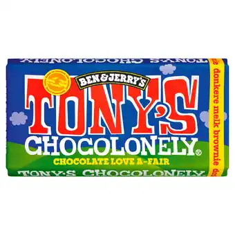 PLUS Tony's Chocolonely B&J Donkere melk brownie aanbieding